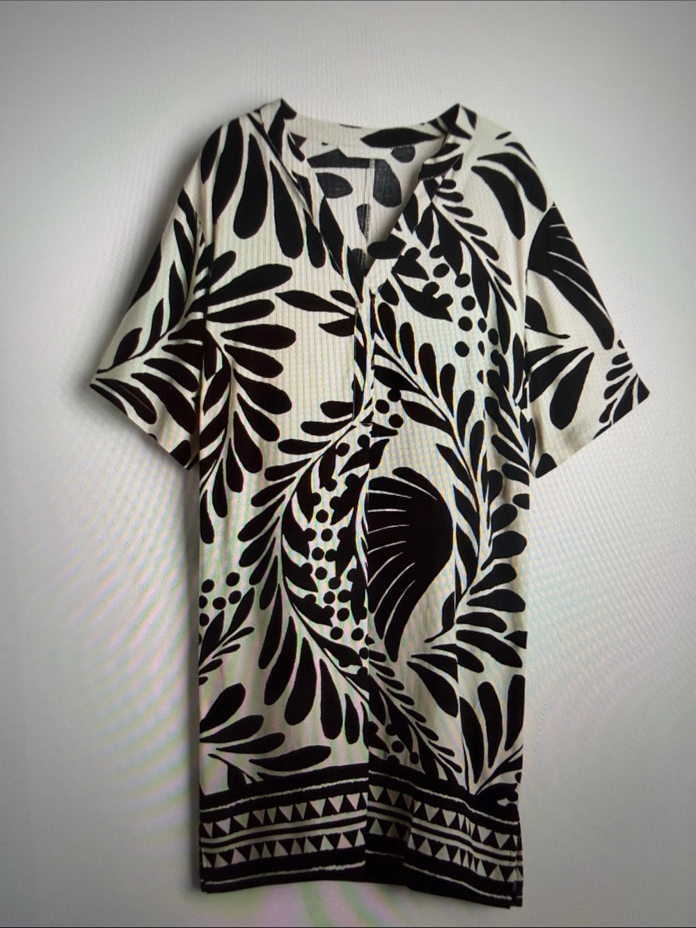 H&M Leaf Patterned Shirt Dress